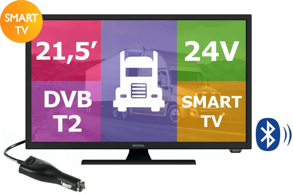 Tir Televize Do Auta Kamper Jachta 21,5 Fhd 12/24V Smart WebOS