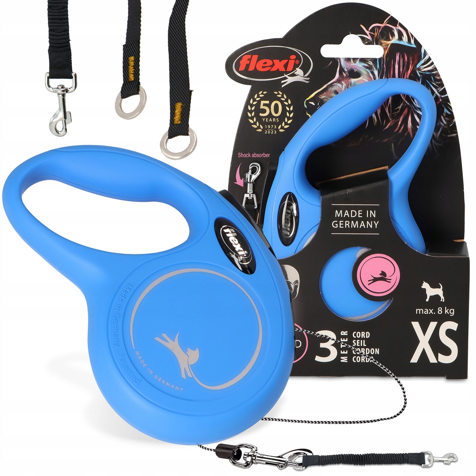 Vodítko Psa Automatické 3m Lanko Svinovací Tlumič pro vodítko Trénink 16cm