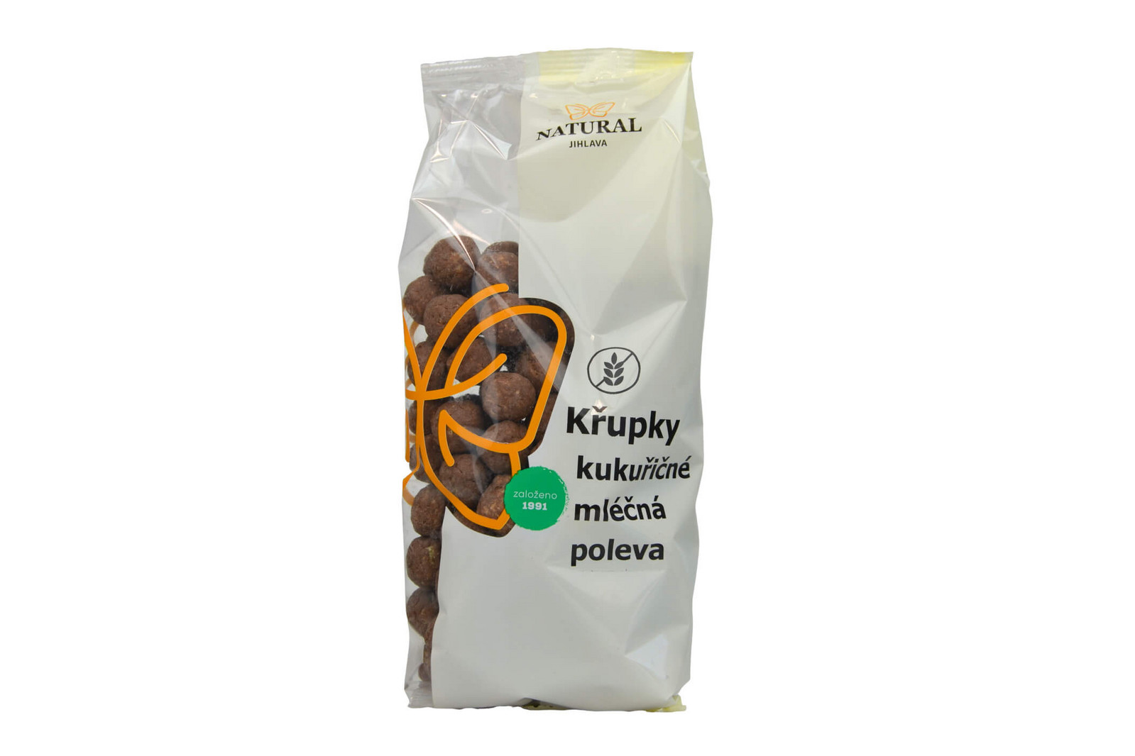 Křupky kukuřičné mléčná poleva - Natural 140g