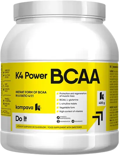 KOMPAVA K4 Power BCAA, malina-limetka 36 dávek 400 g