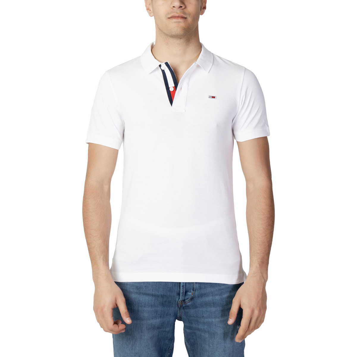 Tommy Hilfiger  TJM SLIM PLACKET POLO DM0DM15370  Bílá