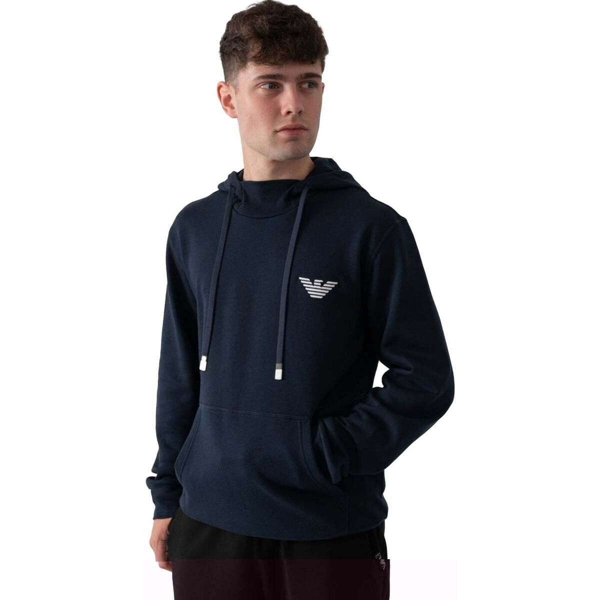 Emporio Armani  Lounge Hooded Sweatshirt Navy  Modrá