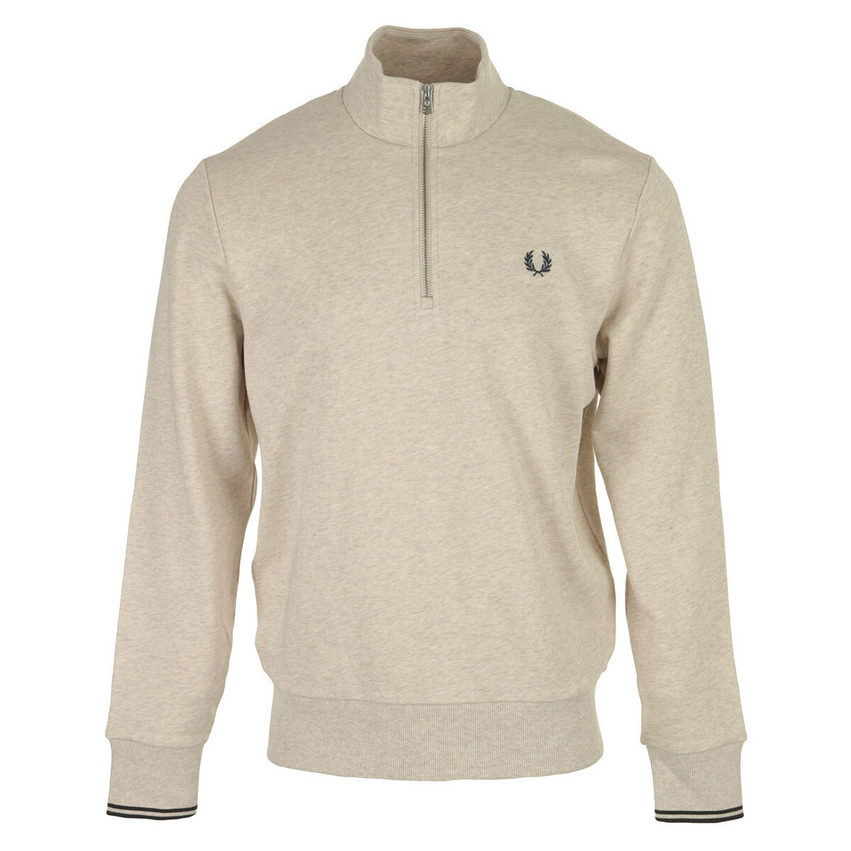 Fred Perry  Half Zip Sweatshirt  Béžová