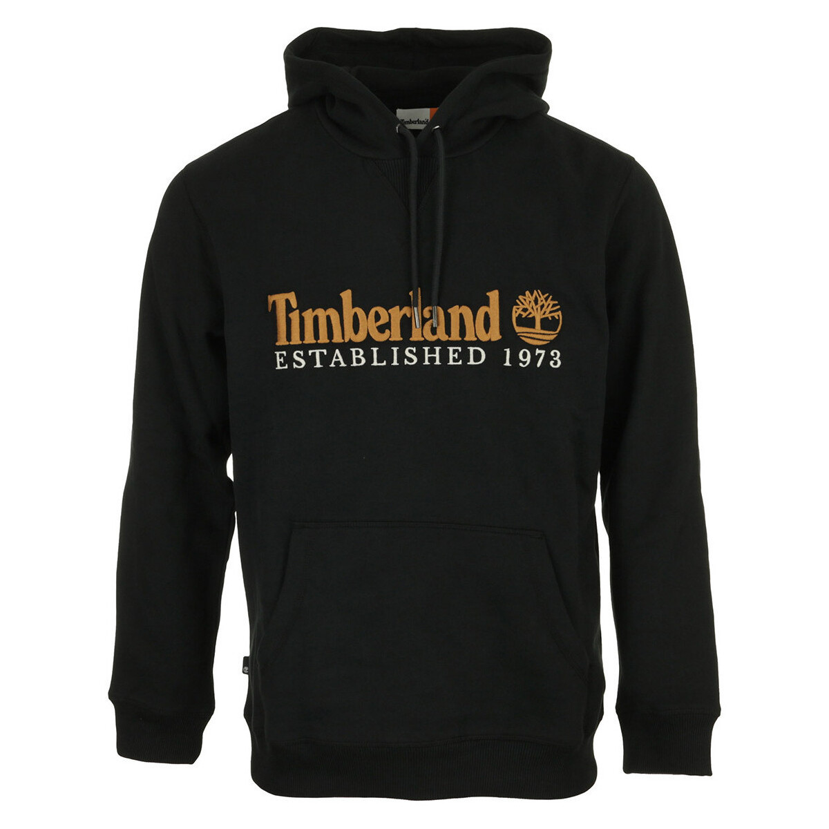 Timberland  Logo Brush Back Hoodie  Černá