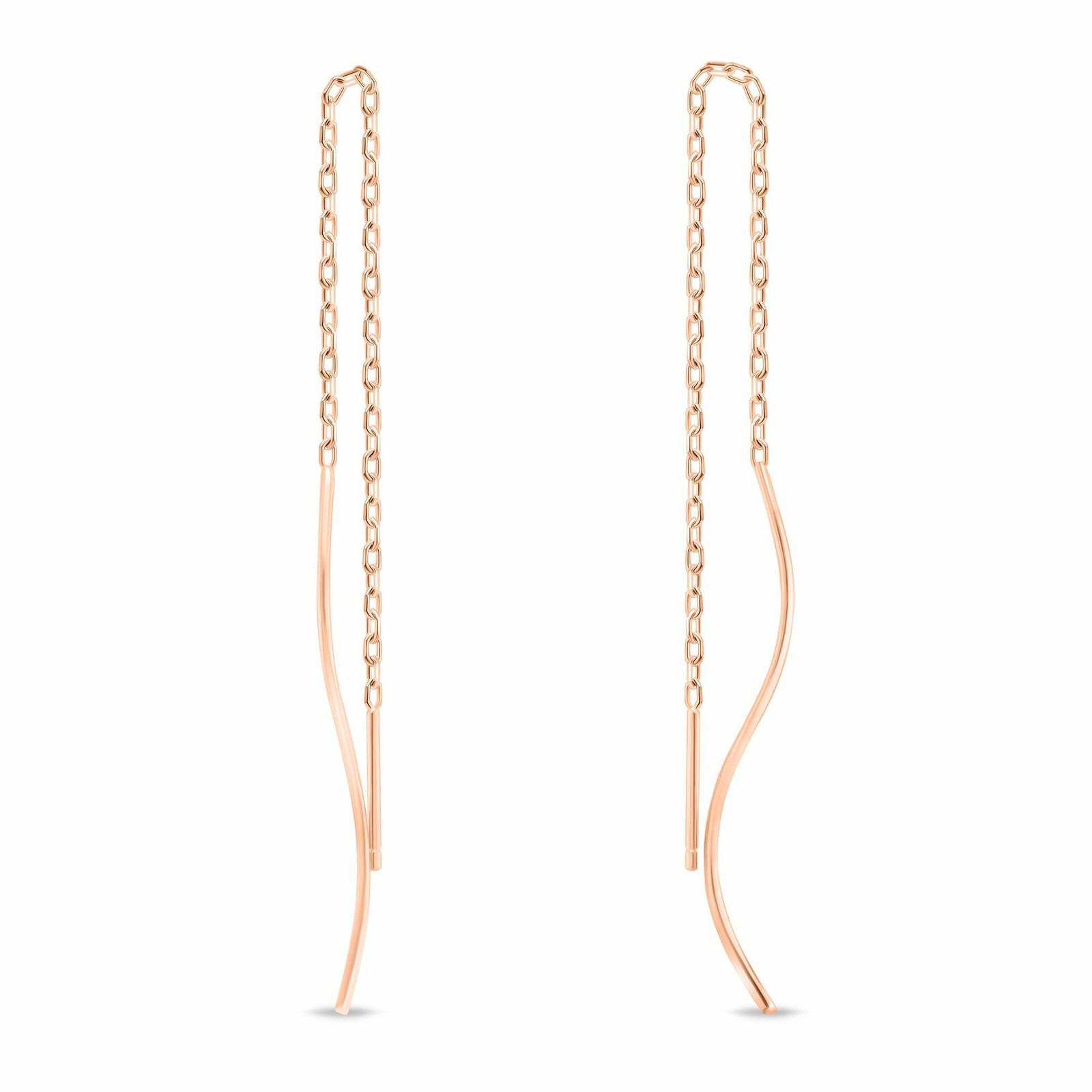 Brilio Silver Stylové dlouhé řetízkové náušnice EA697R