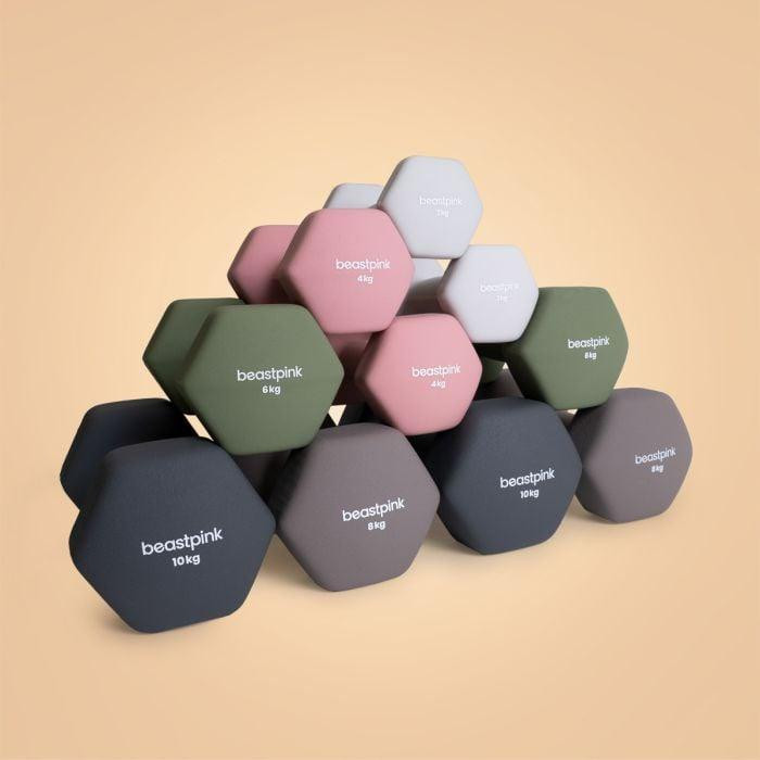 BeastPink Neoprenová jednoručka Hex 10 kg