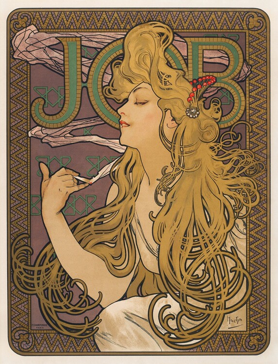 Alfons Mucha Obrazová reprodukce JOB, Alfons Mucha, 30 × 40 cm