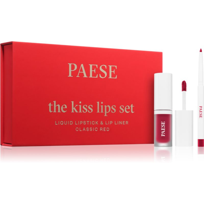 Paese The Kiss Lips Set Classic Red dárková sada 06 Classic Red odstín