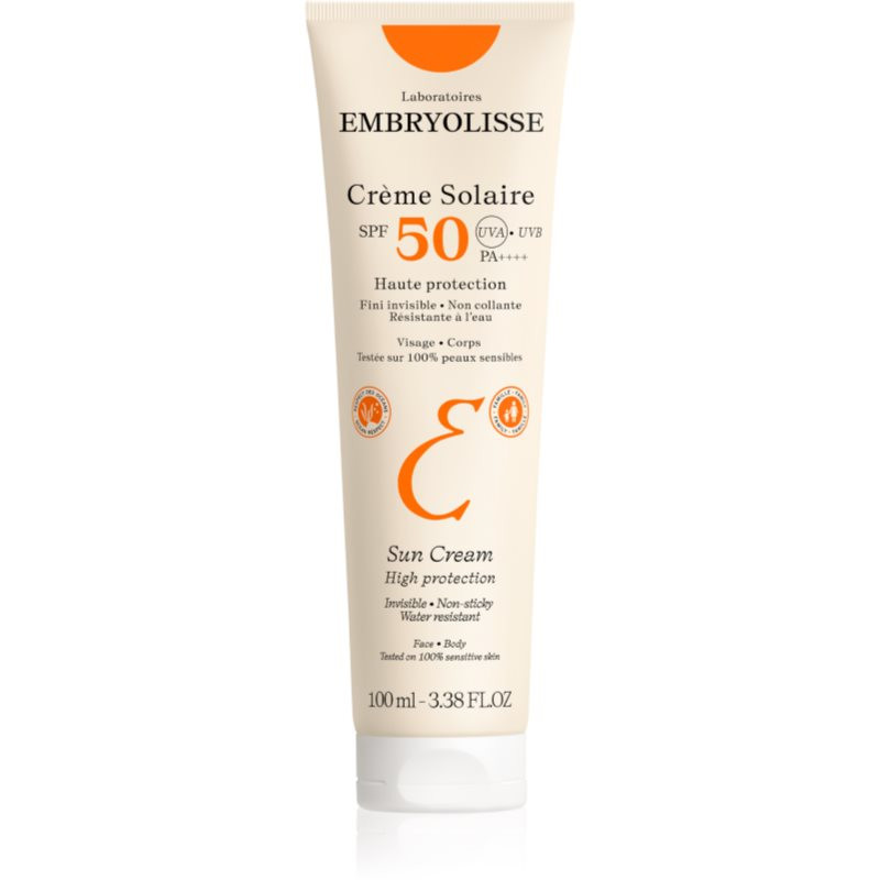 Embryolisse Sun Protection voděodolný krém na opalování SPF 50 100 ml