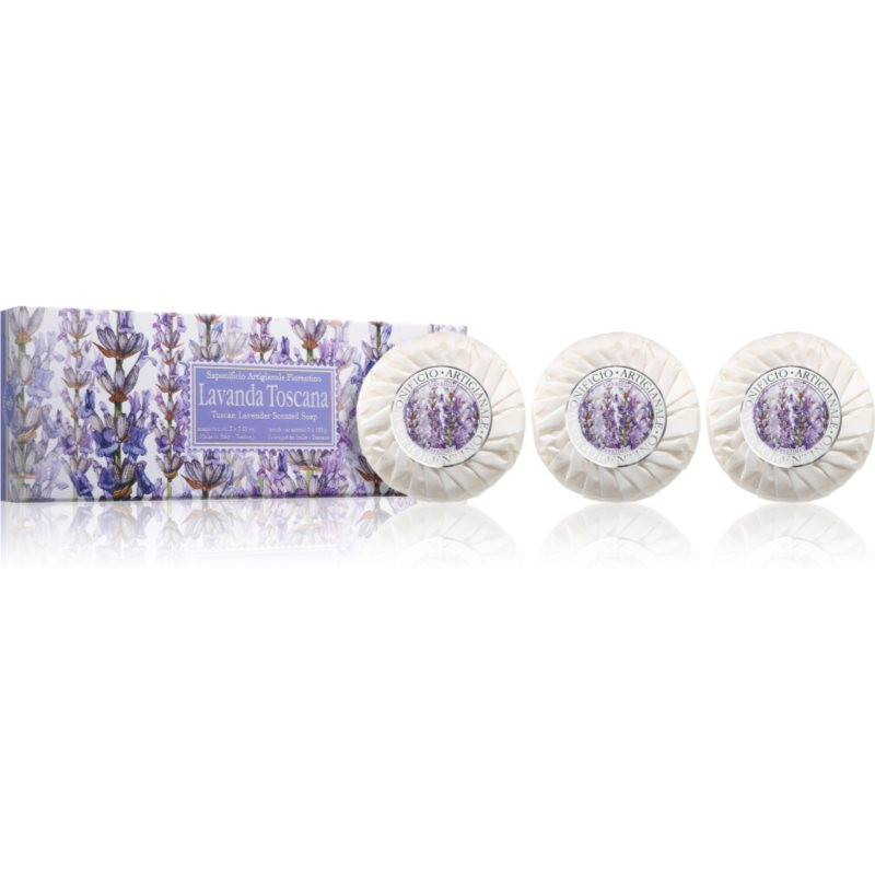 Saponificio Artigianale Fiorentino Tuscan Lavender Set sada tuhých mýdel