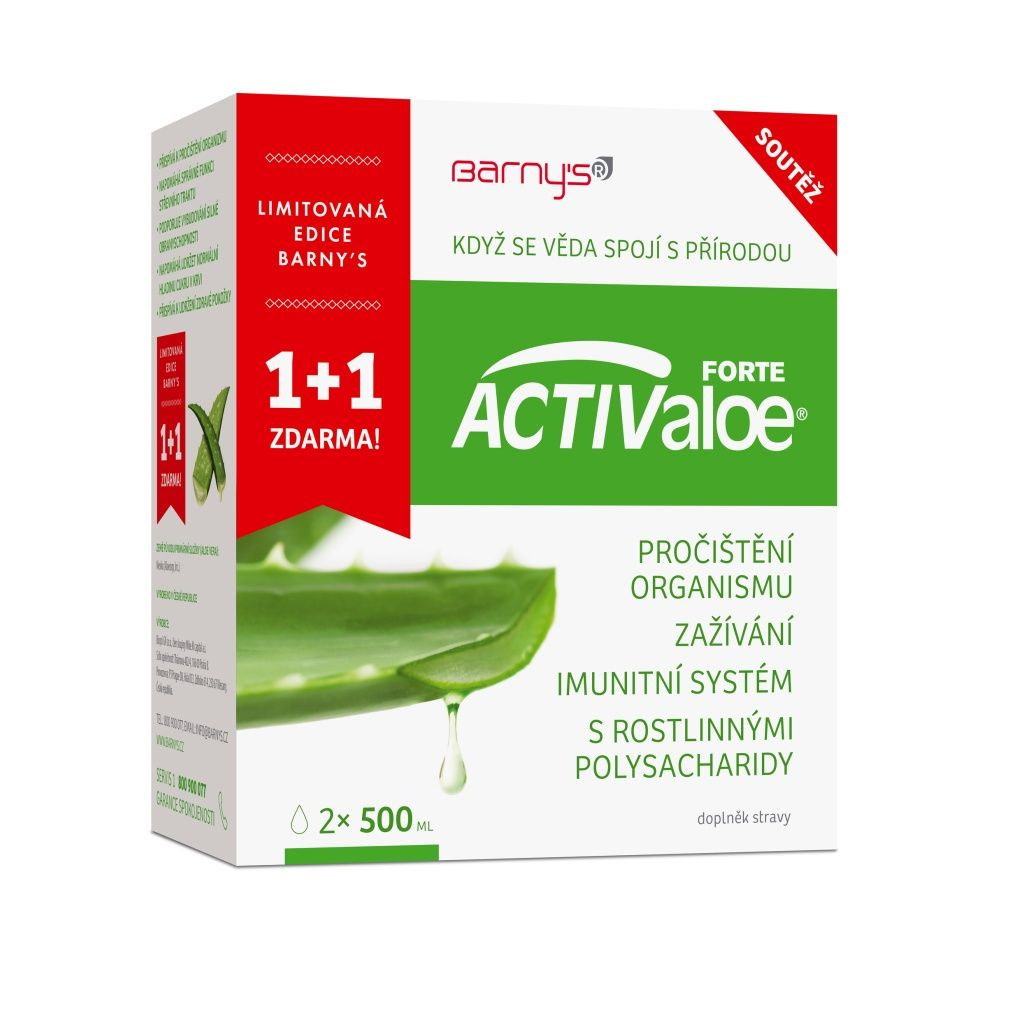 Barnys Activaloe Forte 2x500ml Limitovaná Edice