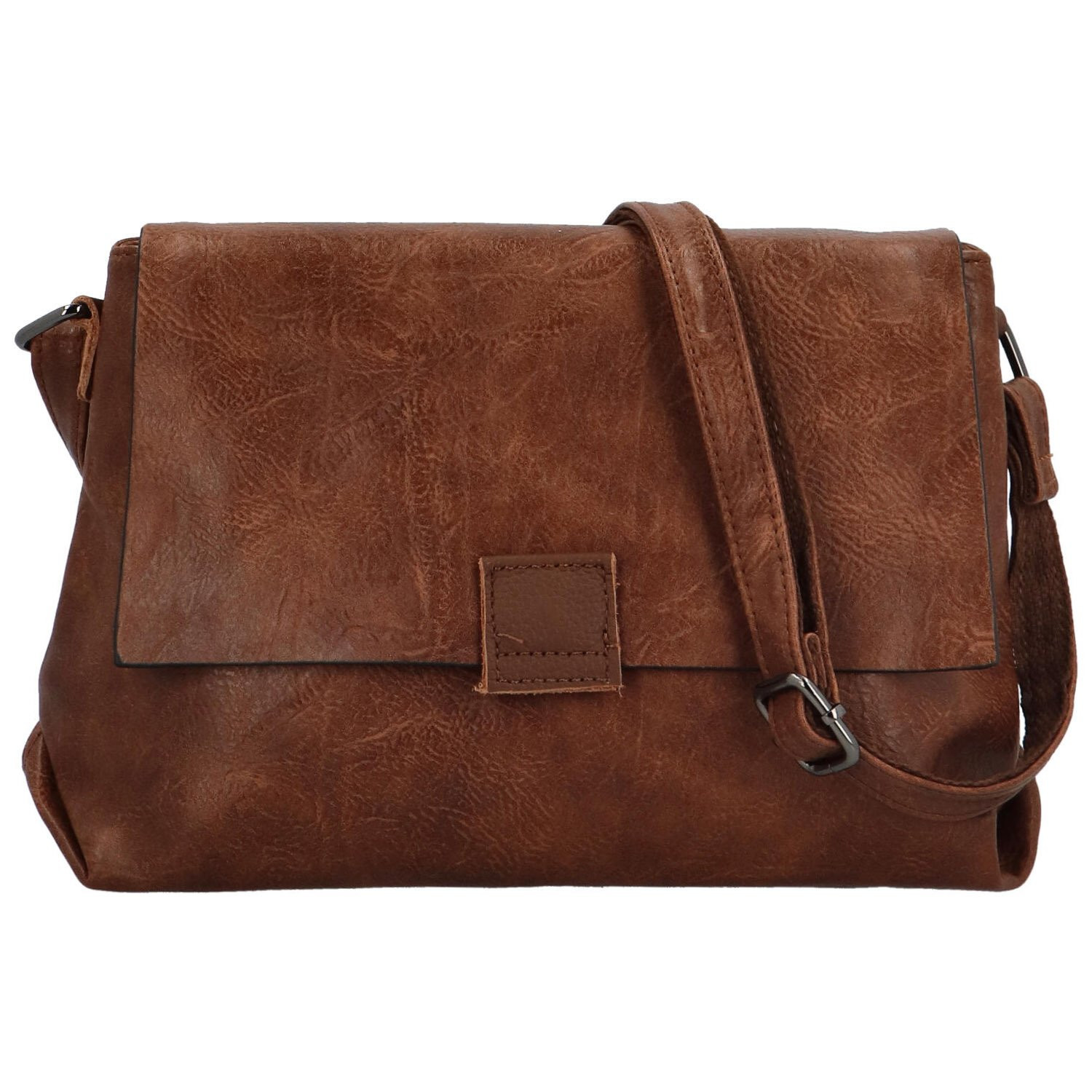 Trendy dámská koženková crossbody kabelka Daile, coffee