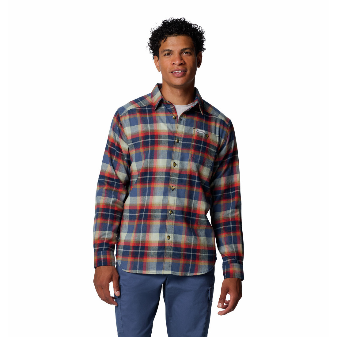 Pánská košile Columbia Cornell Woods™ Flannel Long Sleeve Shirt Velikost: M / Barva: modrá/šedá