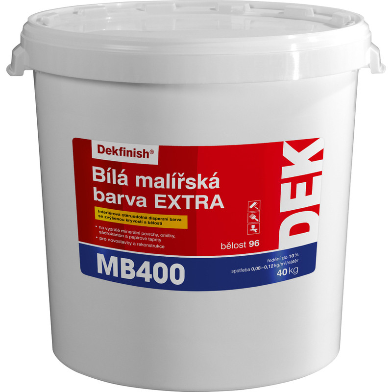 Malba interiérová DEK MB400 EXTRA bílá, 40 kg