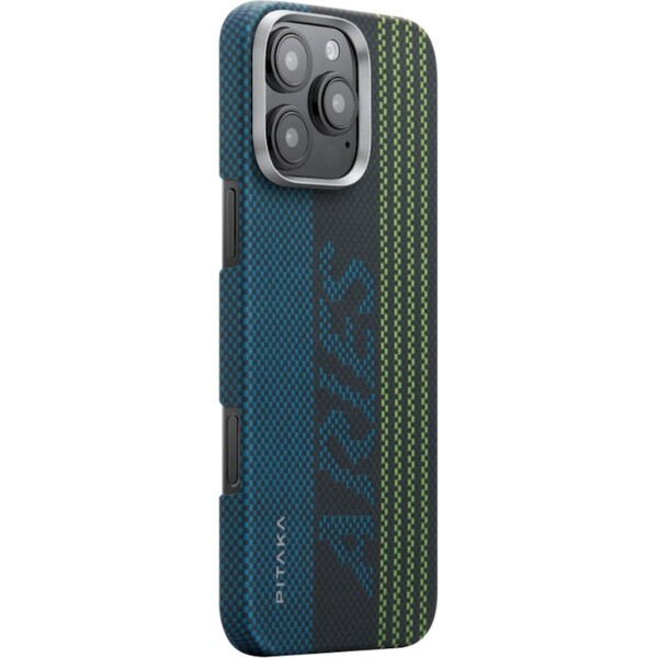 Pitaka x Aries Tactile Woven Case kryt iPhone 16 Pro Credit card