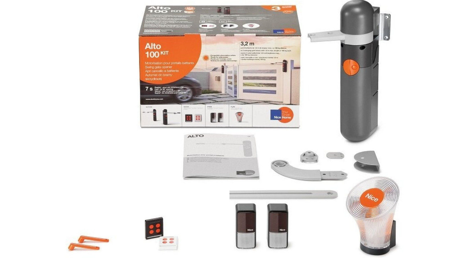 ALTO100 1K - sada pákového pohonu NiceHome pro jednokřídlou bránu