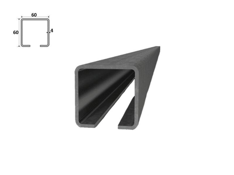 C60X - nosný C profil 60x60x4 mm pro samonosné posuvné brány - C60X - nosný C profil 60x60x4 mm pro samonosné posuvné brány, 1 m, cena za kus