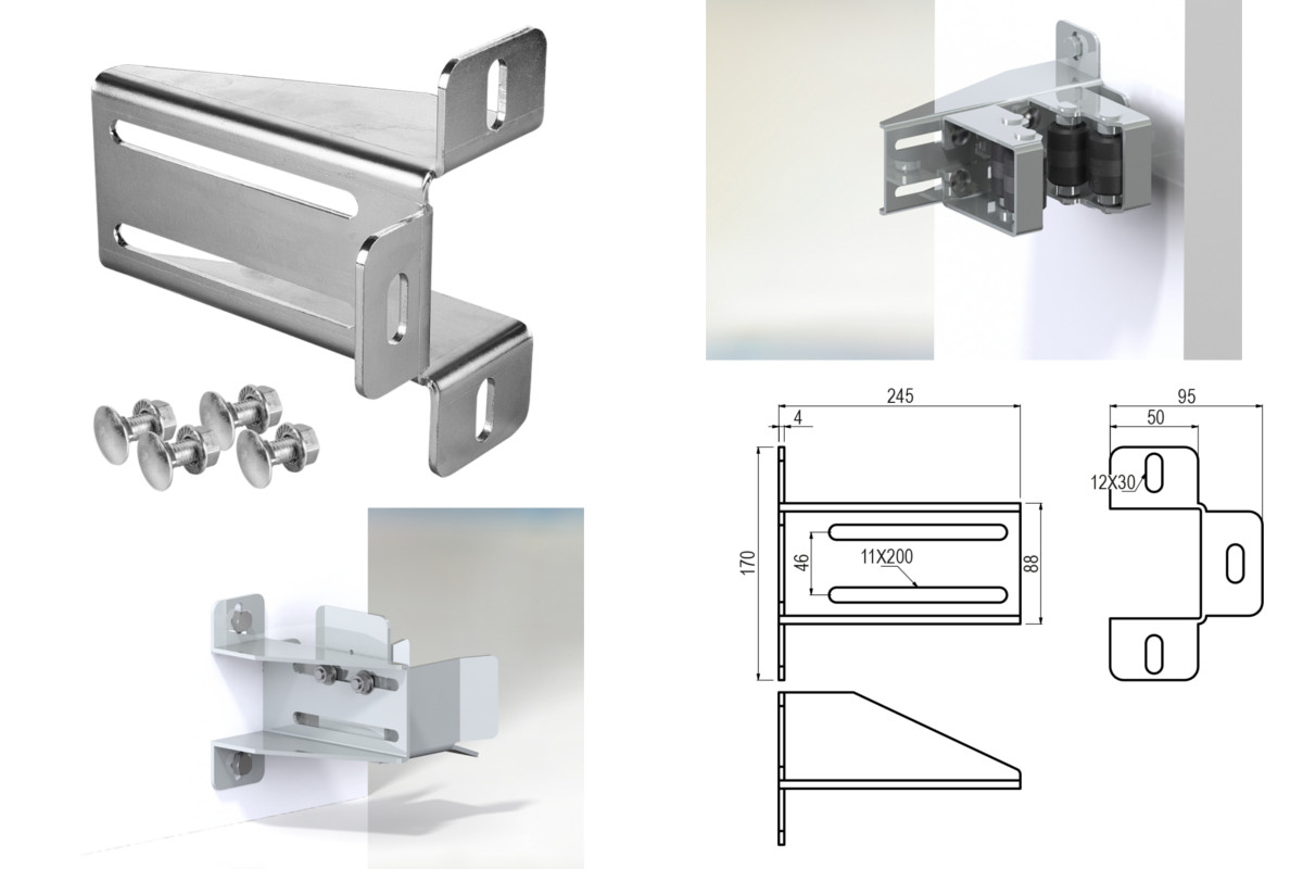 CAIS PARK 240 - konzola pro umístění velké kapsy na zeď