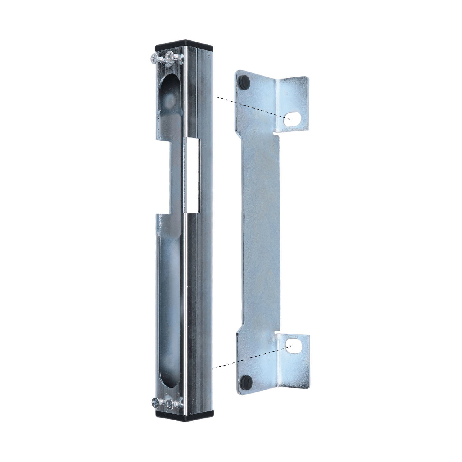 dorazová kazeta pravá/lavá pre elektrozámok (260x30x30 mm), pozinkovaná