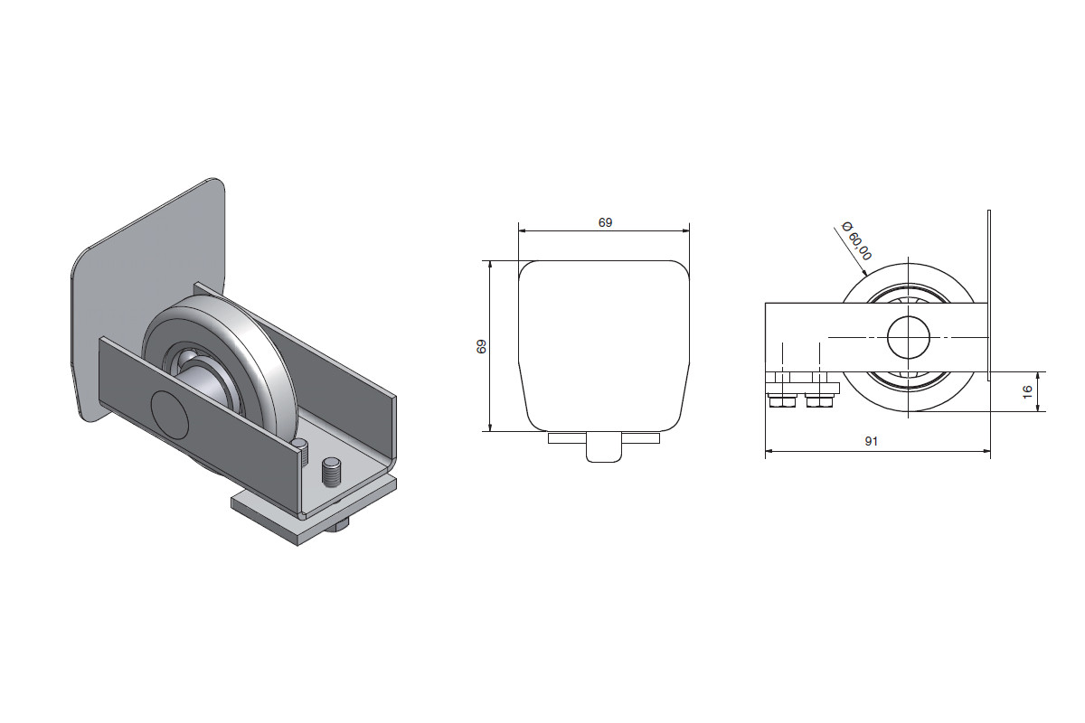 Dojezdové kolo M s ucpávkou pro profil CP70
