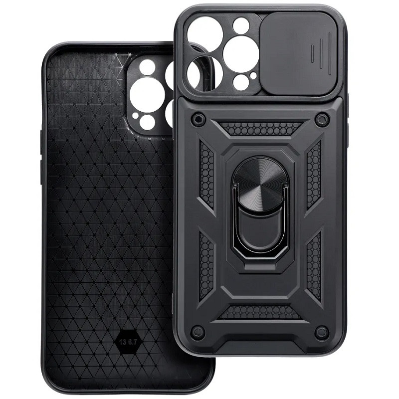 Pouzdro silikon Xiaomi Redmi A3 Slide Armor Cam Shield černé