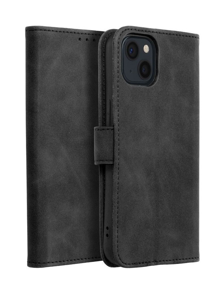 Pouzdro TopQ Tender iPhone 13 knížkové černé 129311