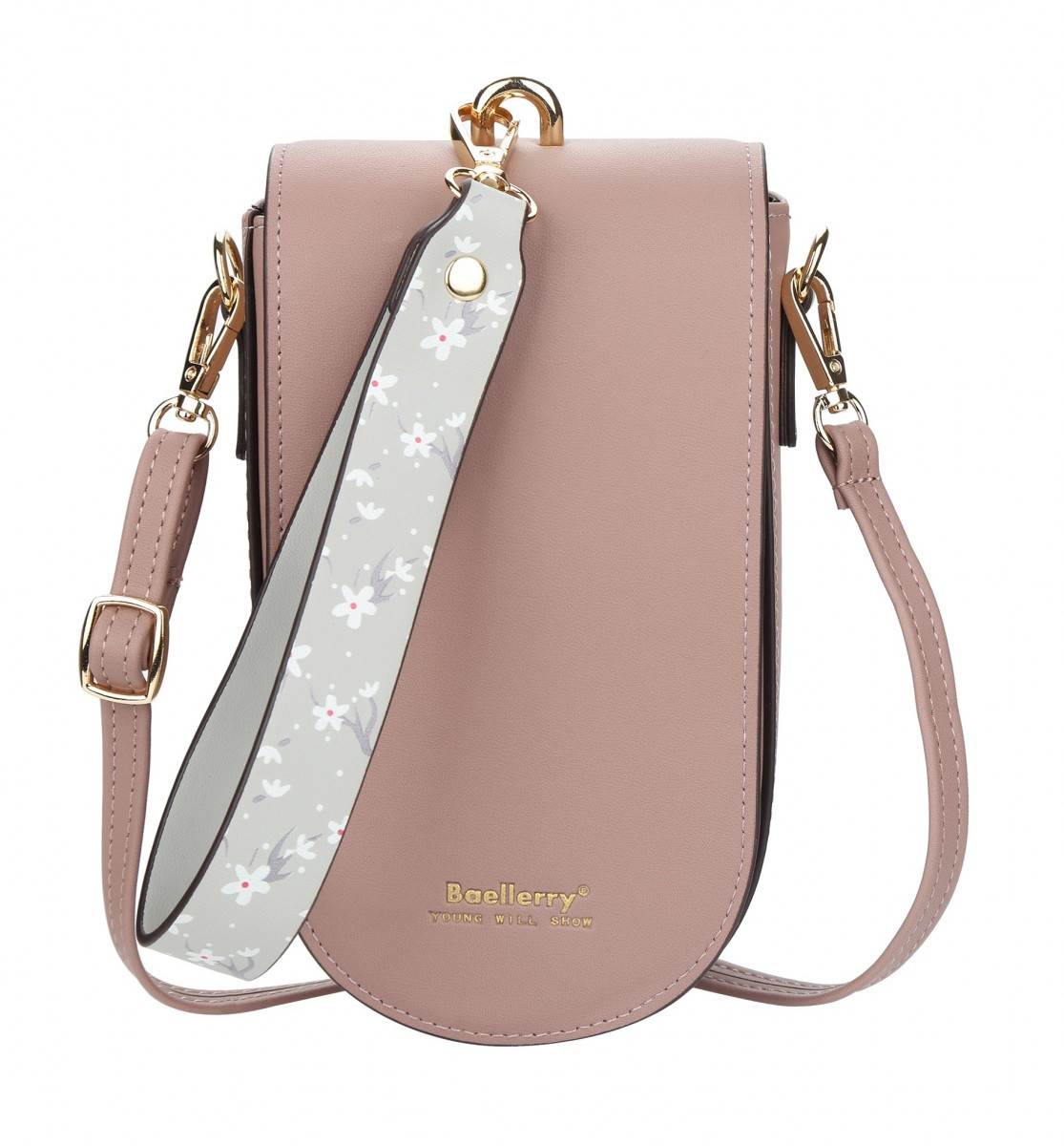 Kabelka TopQ Baellerry na mobil s popruhem fialová 129225