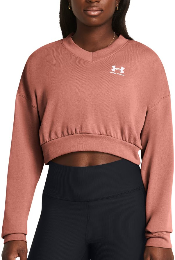 Mikina Under Armour UA Rival Terry OS Crop Crw-PNK