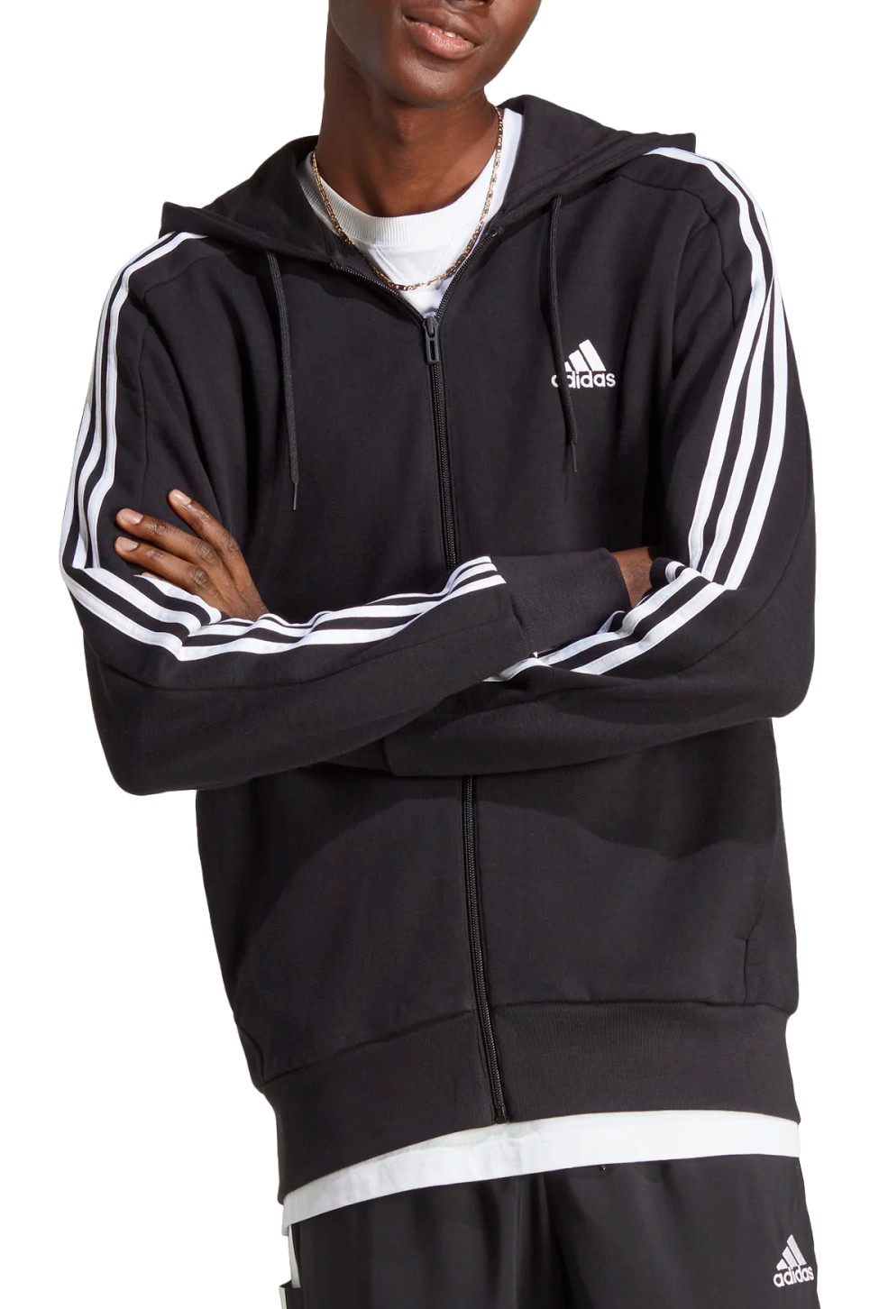 Mikina s kapucí adidas Sportswear  Sportswear Essentials French Terry 3-Stripes