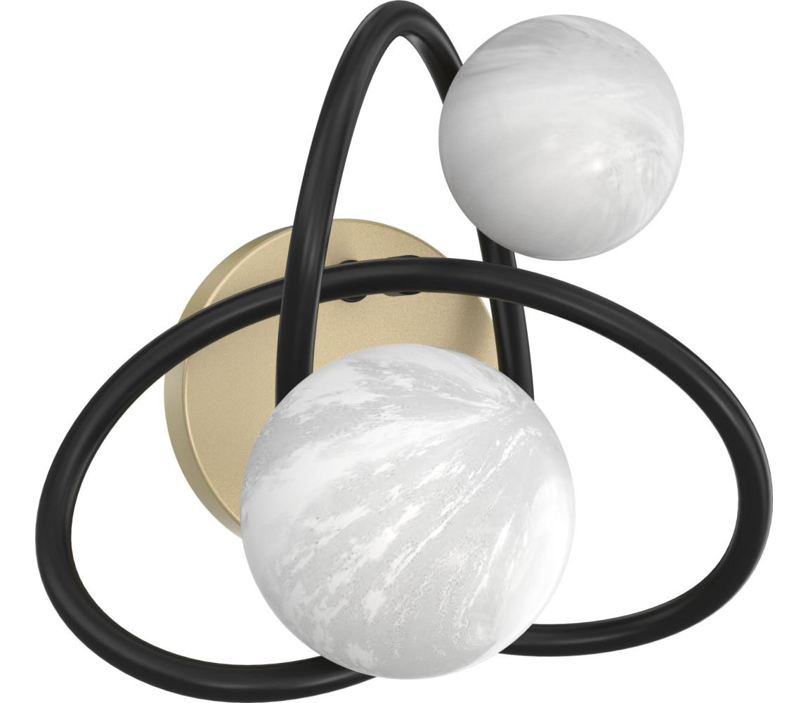 Zuma Line Zuma Line MB4922-2-EBGN - Nástěnné svítidlo NISYRO 2xG9/3,5W/230V černá