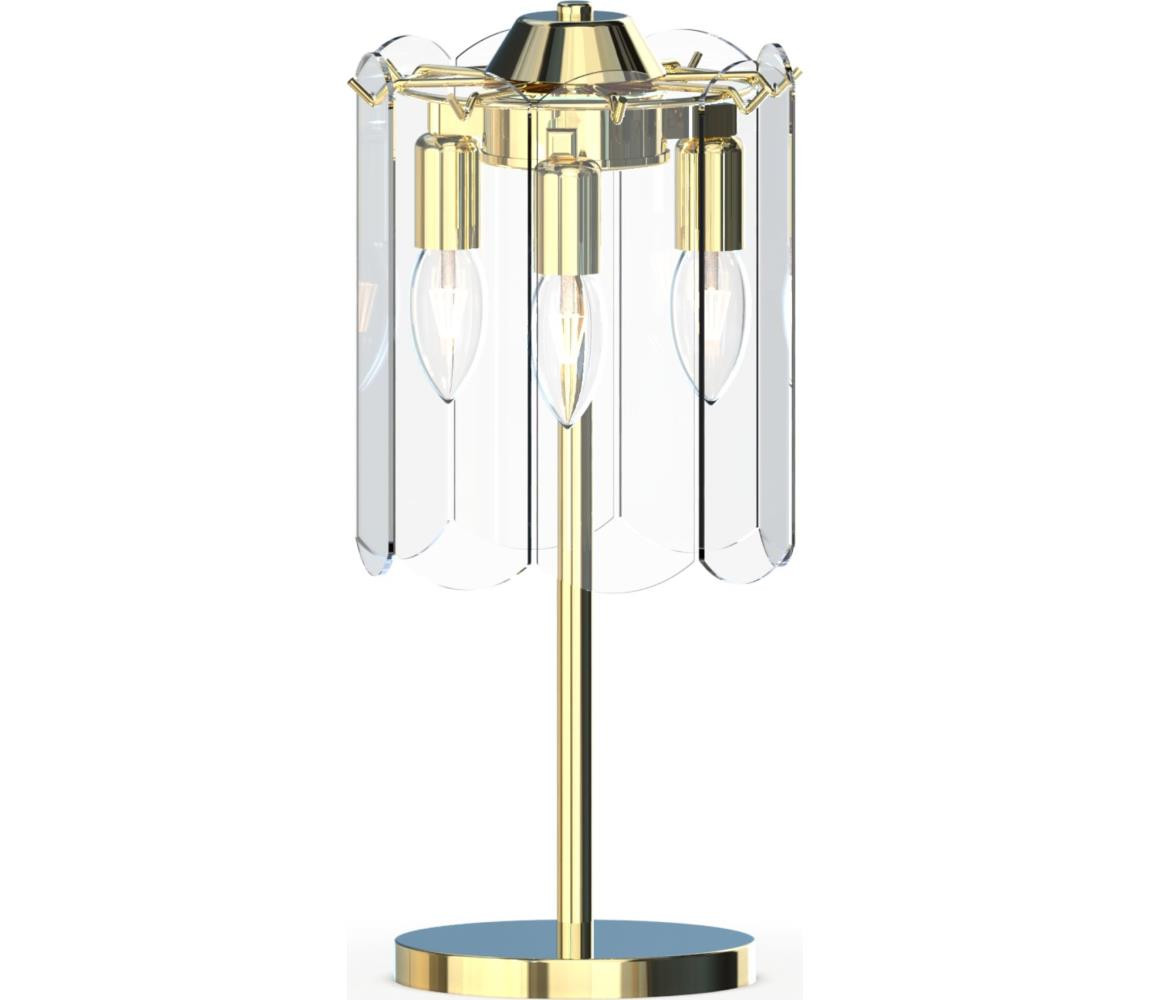 Zuma Line Zuma Line MT3523-3S-EGN - Stolní lampa NIRA 3xE14/40W/230V zlatá