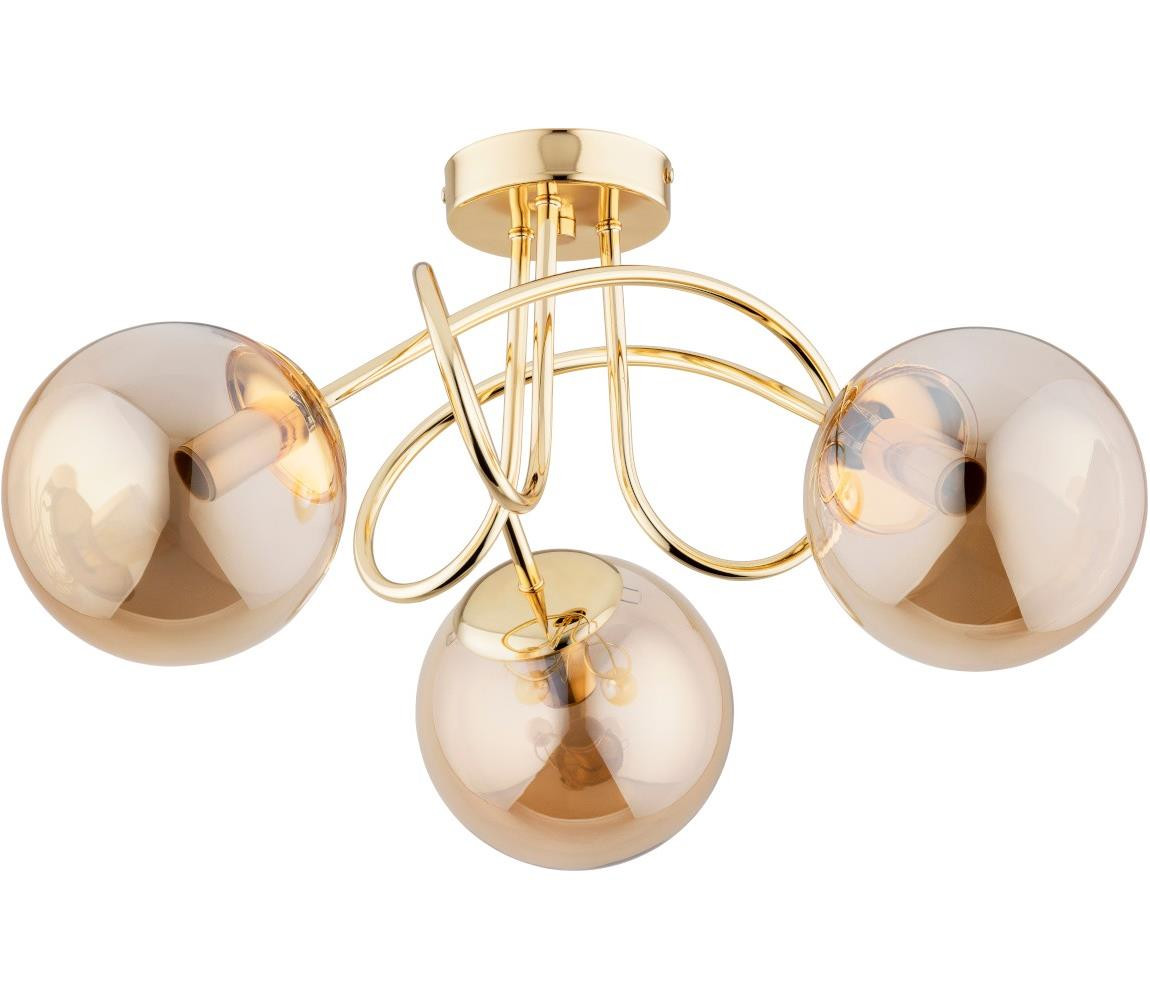 Přisazený lustr BANKO 3xE14/10W/230V zlatá