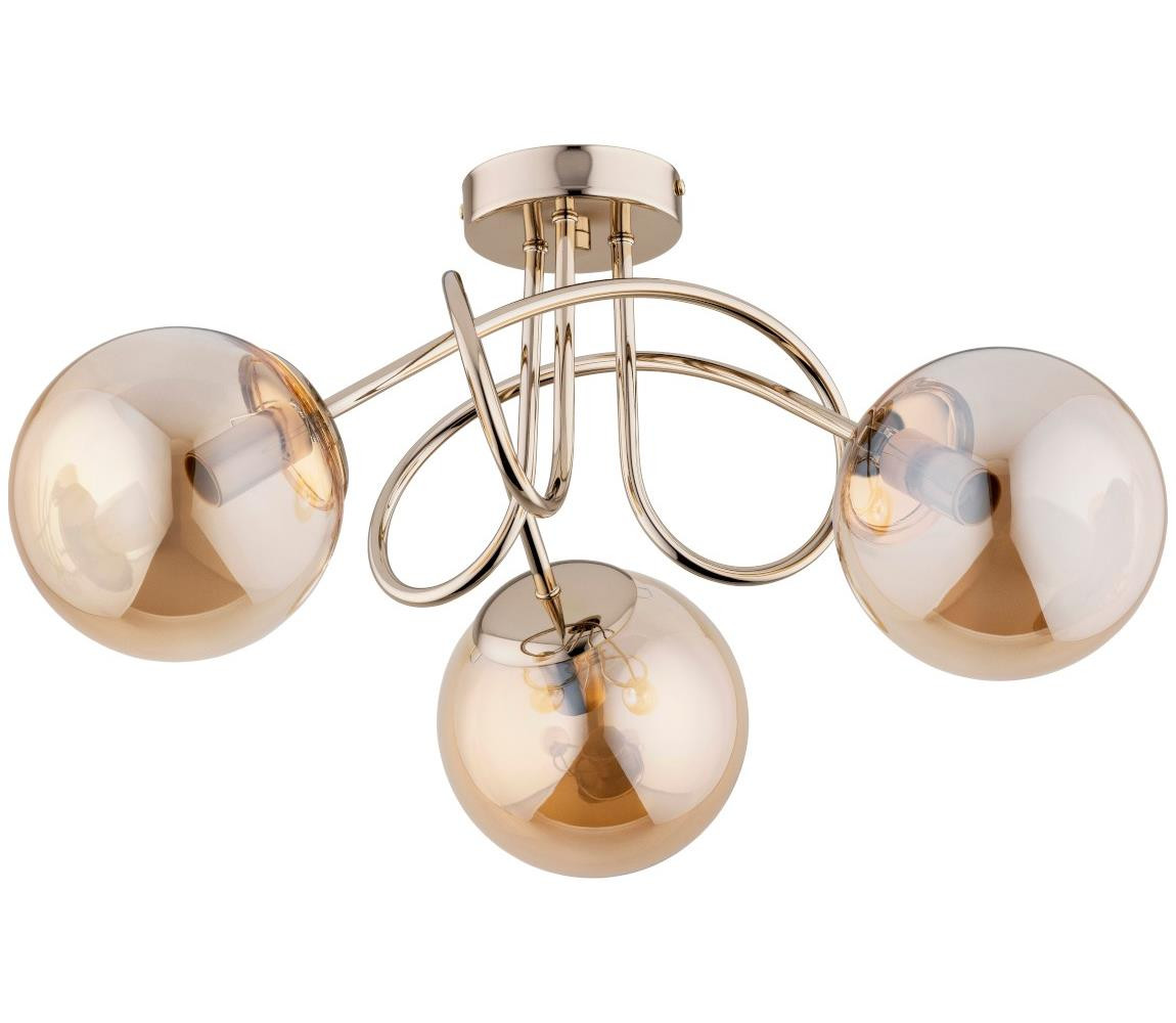 Přisazený lustr BANKO 3xE14/10W/230V mosaz