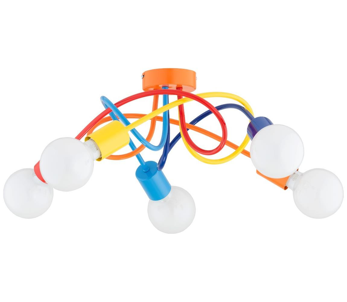 Dětský přisazený lustr BOSTON 5xE27/15W/230V barevná