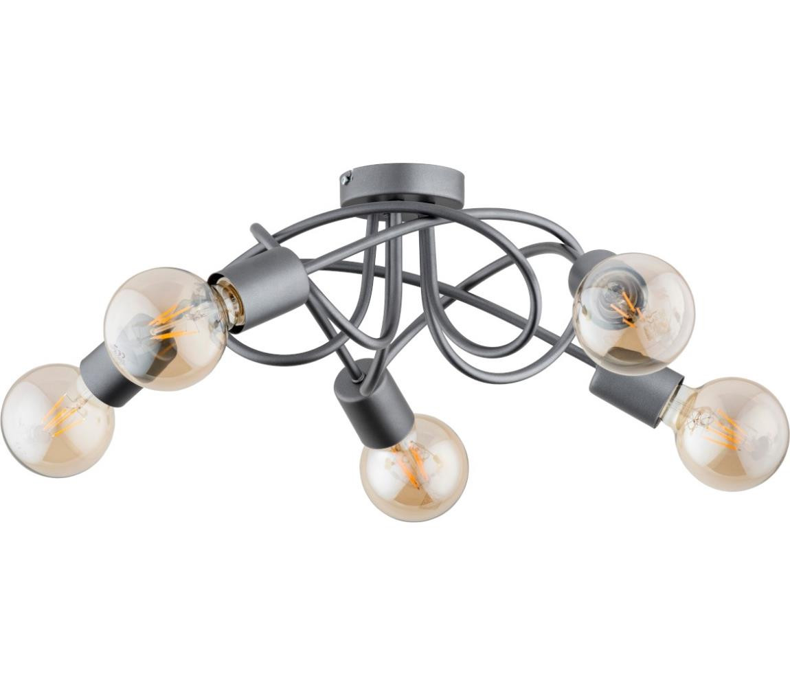 Přisazený lustr BOSTON 5xE27/15W/230V šedá