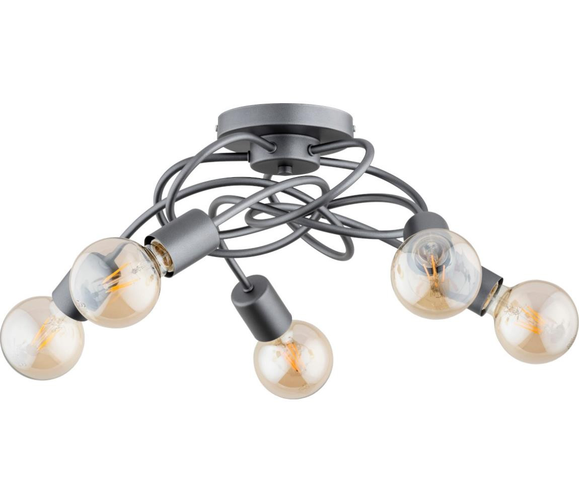 Přisazený lustr MAXIS 5xE27/15W/230V šedá