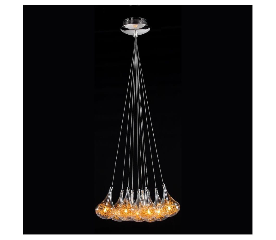 Searchlight Searchlight 20018 - Lustr na lanku 10xG4/20W/230V zlatá