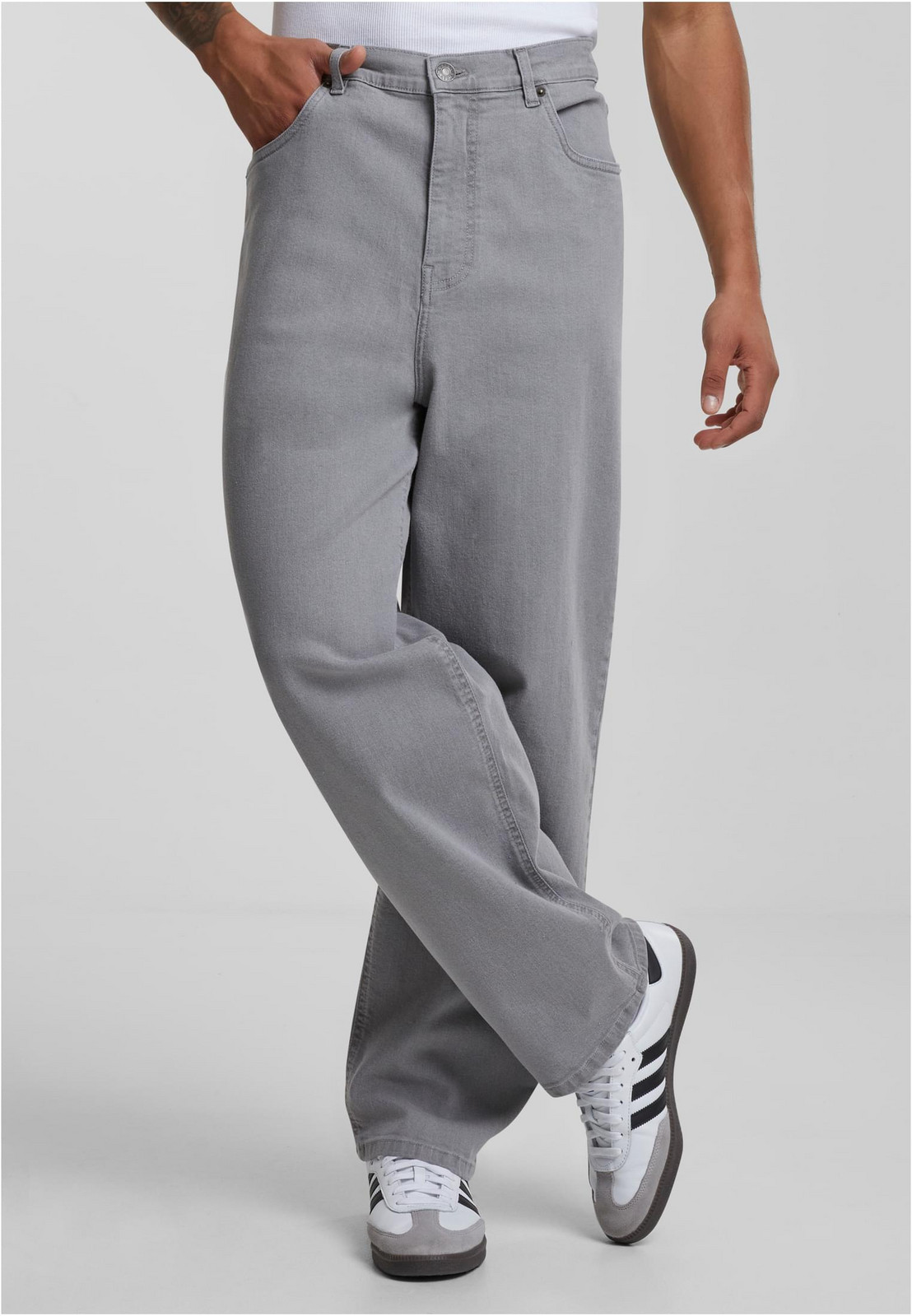 Pánské džíny 90's Heavy světle šedé