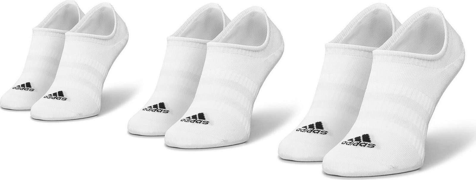 Sada 3 párů kotníkových ponožek unisex adidas Light Nosh 3PP DZ9415 Bílá