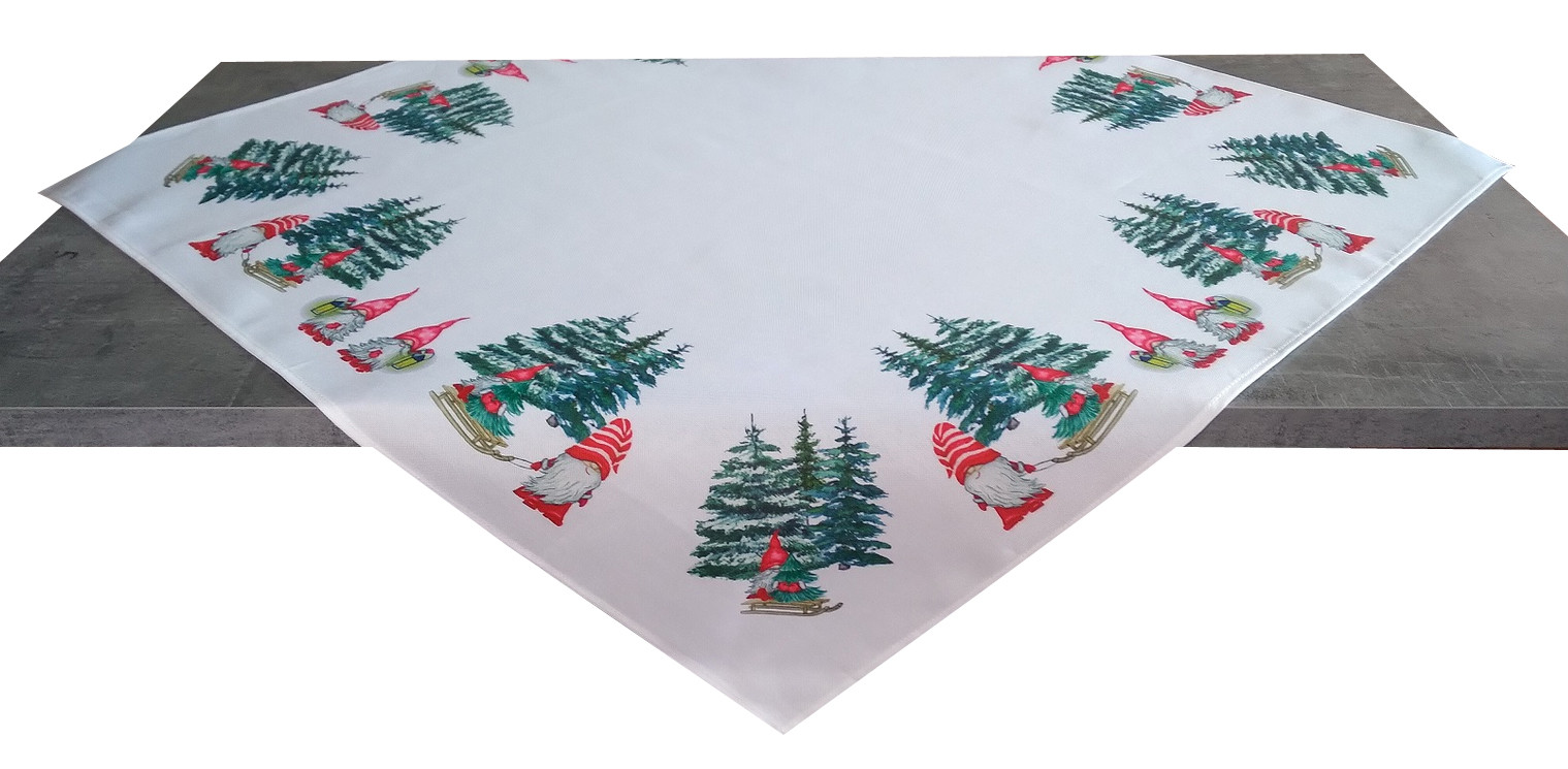 Vánoční ubrus na stůl CHRISTMAS ELF 85x85 cm Mybesthome