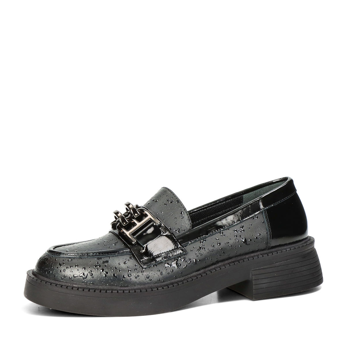 ETIMEĒ dámské kožené mokasíny - černé - 36