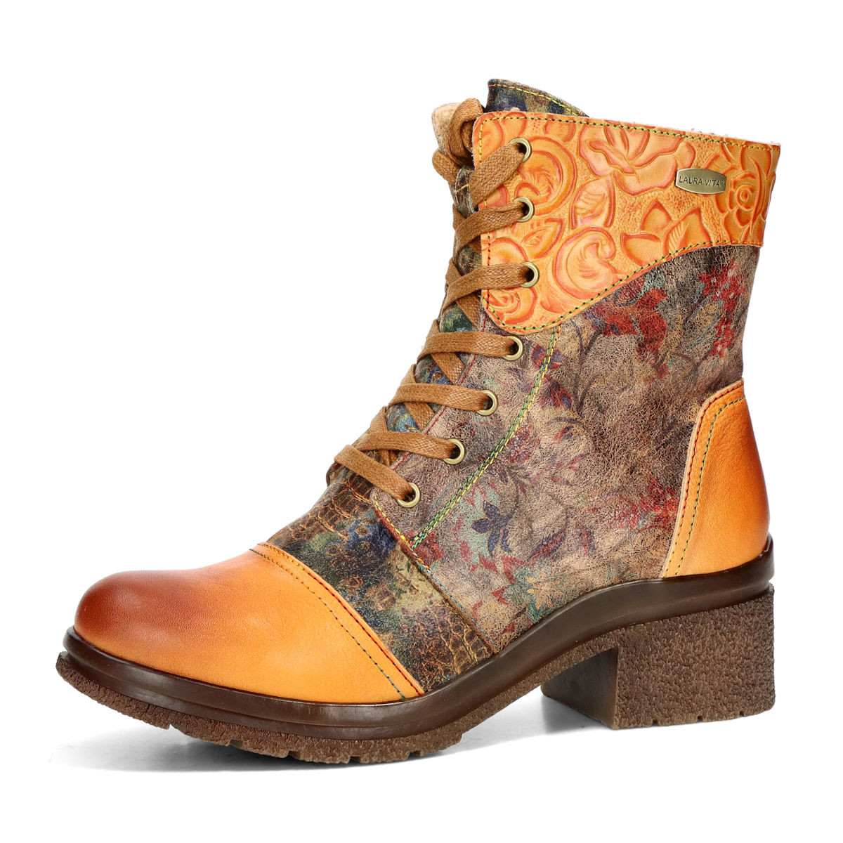 Laura Vita dámské kožené kotníkové kozačky - vícebarevné - 36