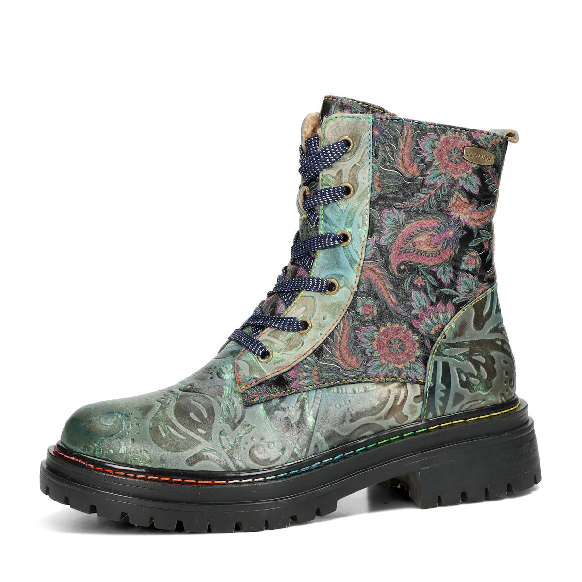 Laura Vita dámské stylové kotníkové kozačky - modré - 36