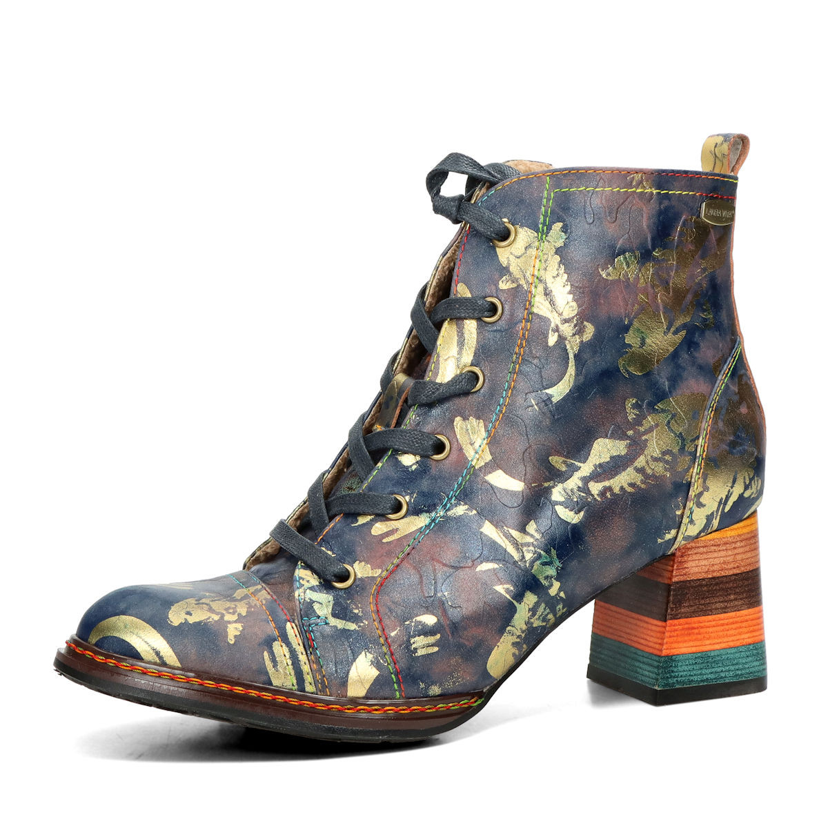Laura Vita dámské stylové kotníkové kozačky - vícebarevné - 36