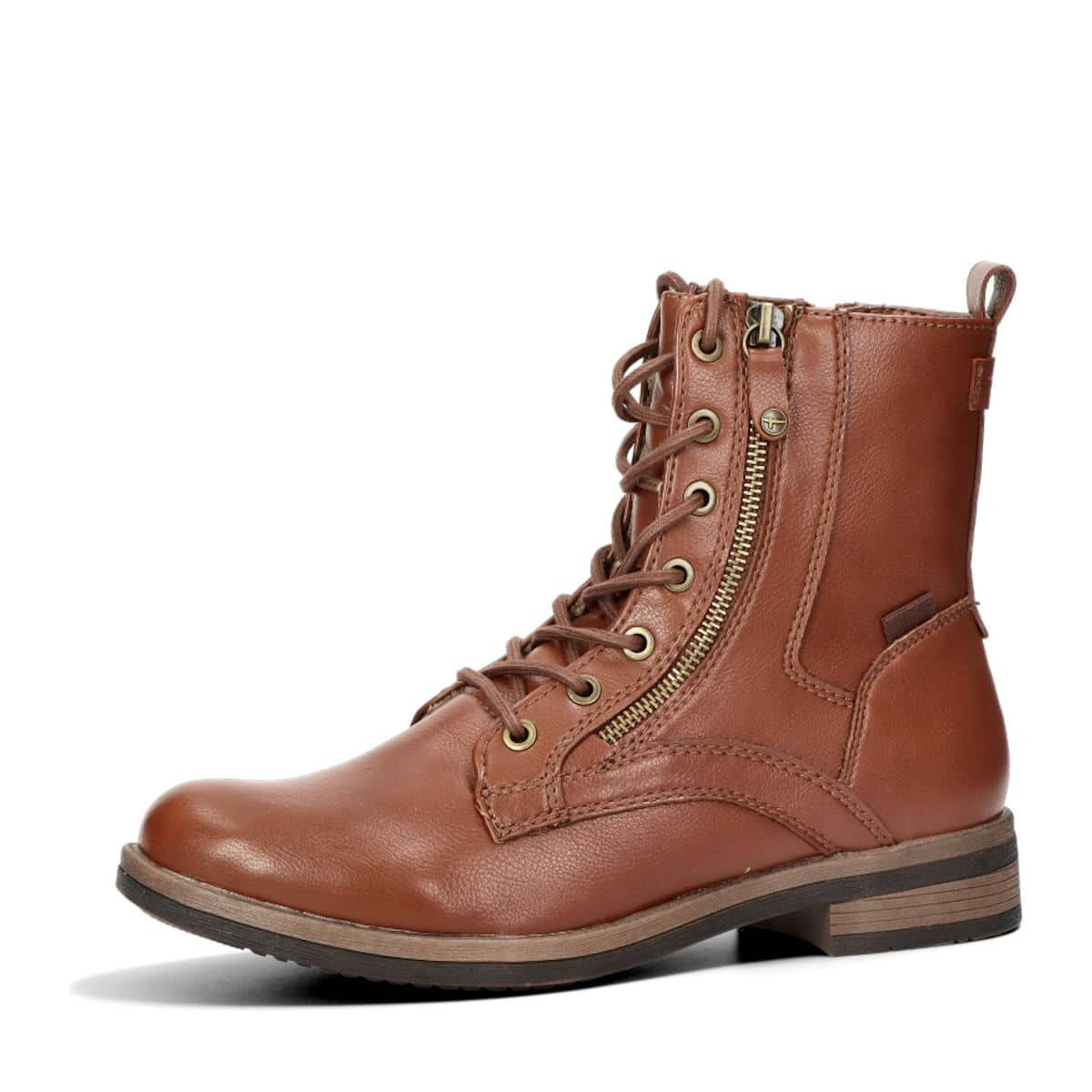 Tamaris dámské každodenní kotníkové kozačky na zip - koňakové - 36