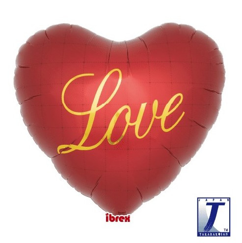 Balónek srdce červené Love 63 cm