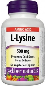 WEBBER NATURALS L - Lysine 500 mg 60 kapslí