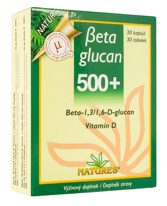 NATURES Beta Glucan 500 30 kapslí