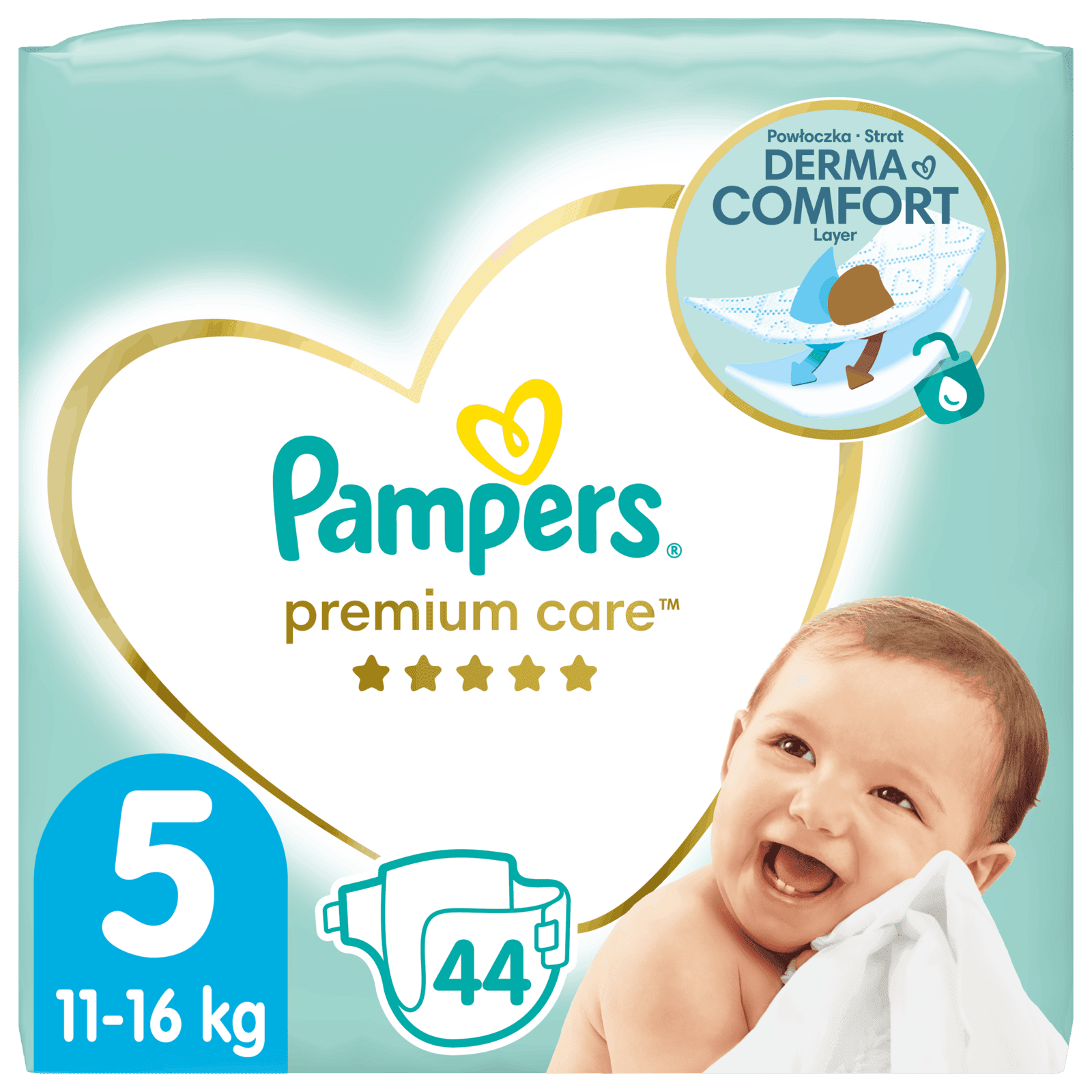 PAMPERS Premium Care plenky vel. 5, 11-16 kg, 44 ks