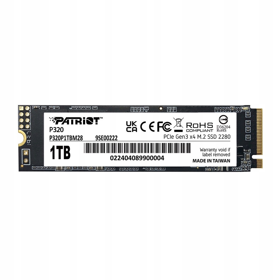 DIAPATSSD0071 Ssd Patriot Viper P320 M.2 PCI-Ex4 NVMe 1TB 3GB/s